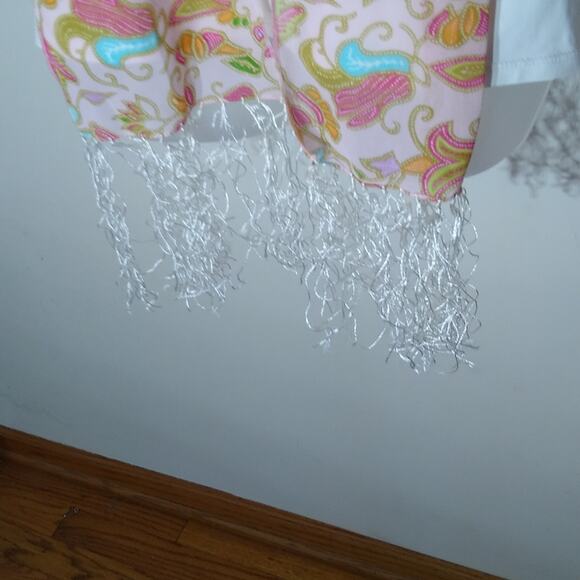 Paisley scarf with Fringe. 6X65 - Picture 3 of 4